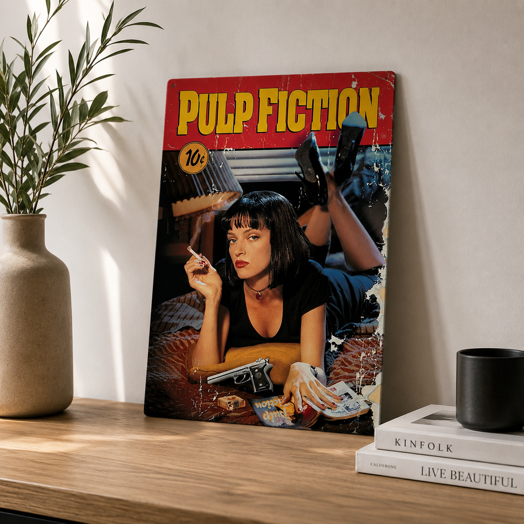 Poster in Alluminio Sublimato – Pulp Fiction Vintage | Wall Art 40×30 cm