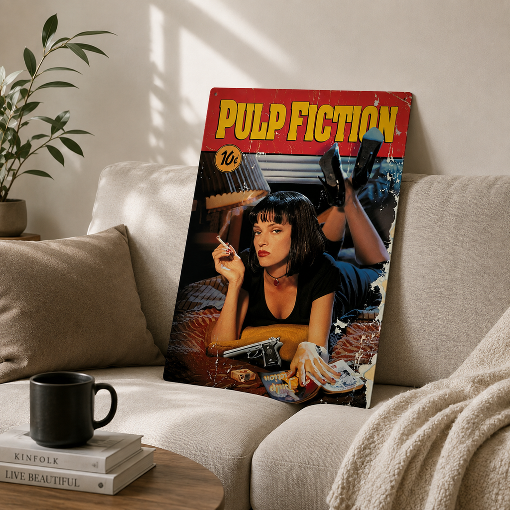 Poster in Alluminio Sublimato – Pulp Fiction Vintage | Wall Art 40×30 cm