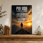 Poster in Alluminio "Eccomi, Manda Me" – Wall Art