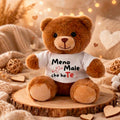 Peluche Teddy Personalizzato "Meno Male Che Ho Te" | Regalo Romantico