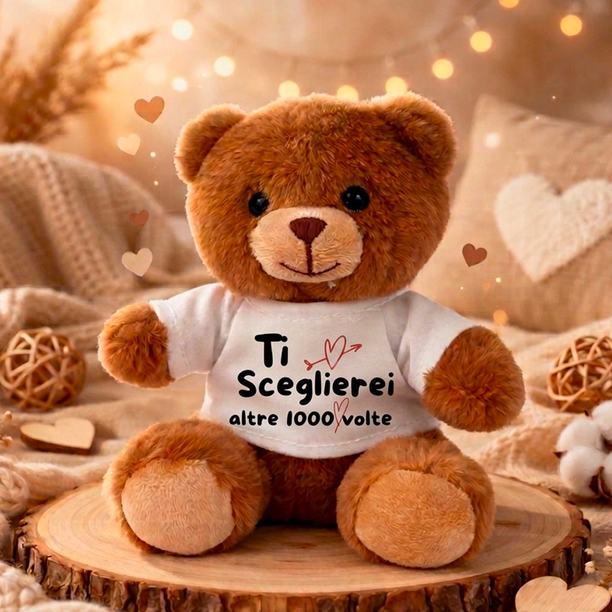Peluche Teddy Personalizzato "Ti sceglierei" | Regalo Romantico
