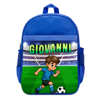 Zaino Asilo Personalizzato con Nome – Tema Calcio