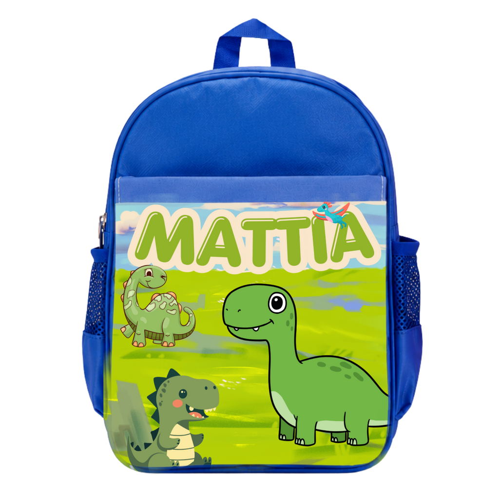 Zaino Asilo Personalizzato con Nome – Tema Dinosauri