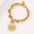 Bracciale "Amore Eterno" con Ciondolo a Cuore Personalizzato – Dedica Speciale per la Mamma