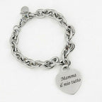 Bracciale "Amore Eterno" con Ciondolo a Cuore Personalizzato – Dedica Speciale per la Mamma