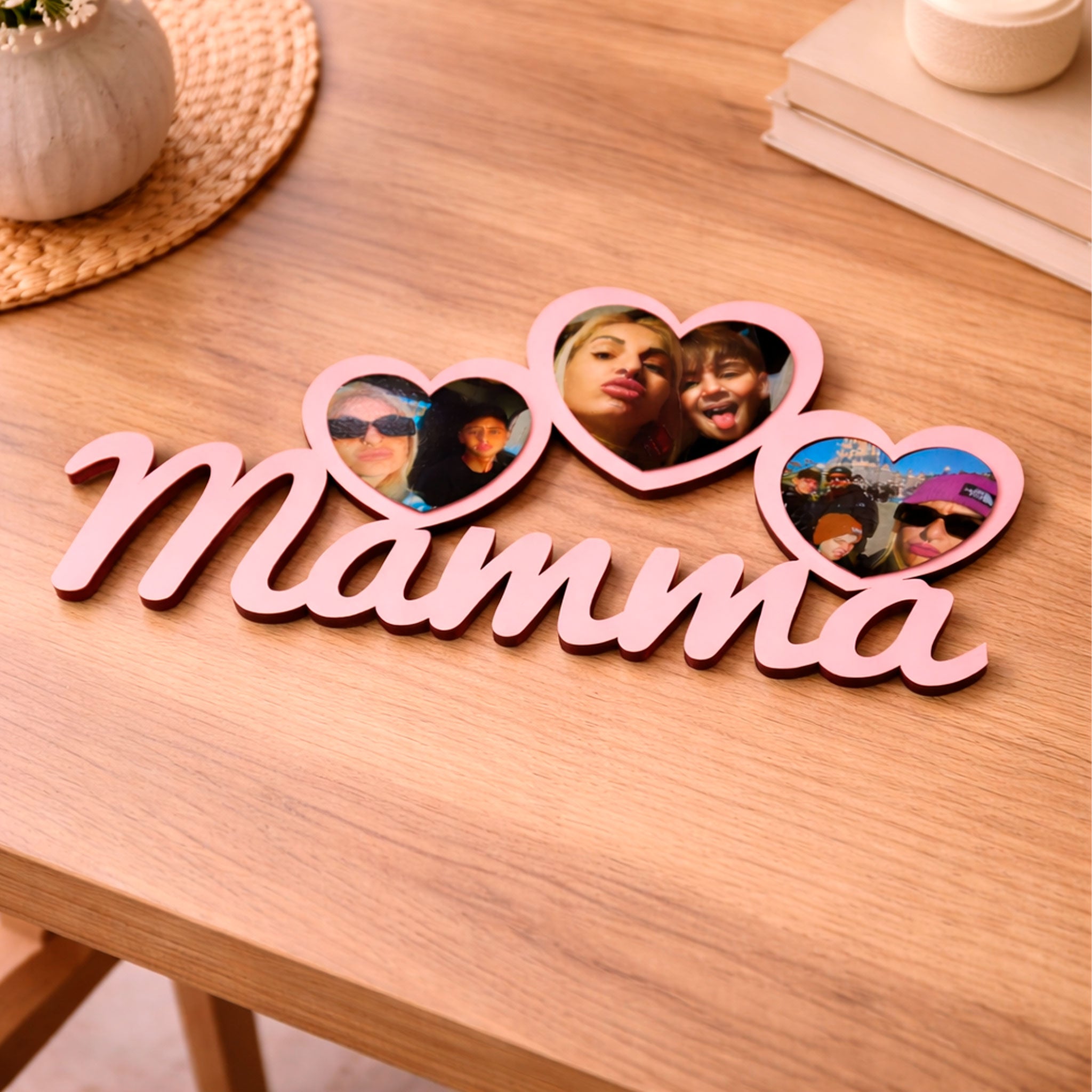 Cornice "Mamma" Personalizzata in legno - Con foto e colore a scelta | Idea regalo unica