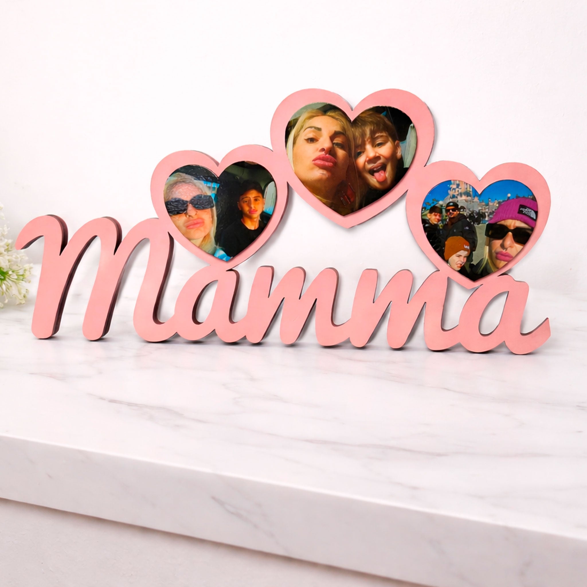 Cornice "Mamma" Personalizzata in legno - Con foto e colore a scelta | Idea regalo unica
