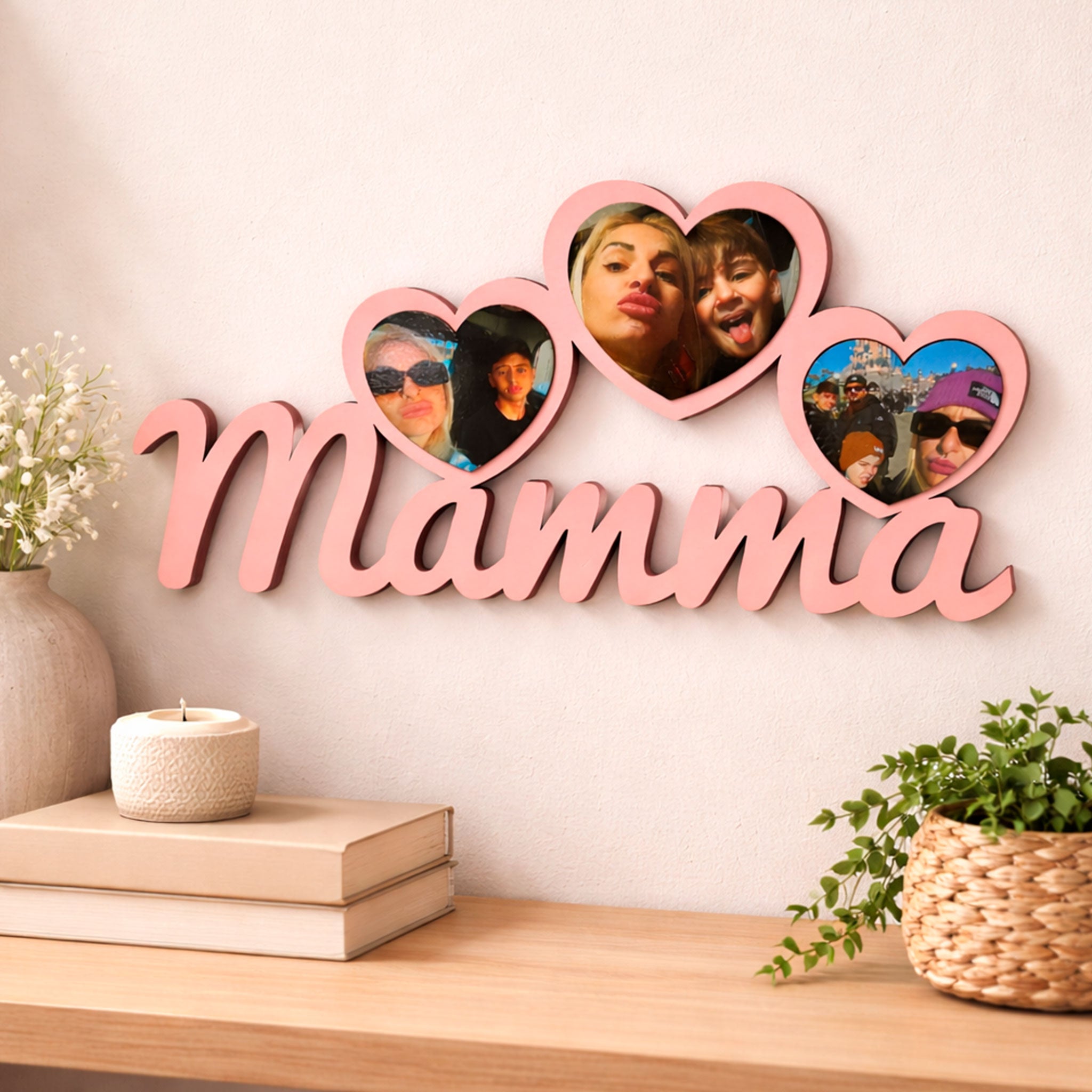 Cornice "Mamma" Personalizzata in legno - Con foto e colore a scelta | Idea regalo unica