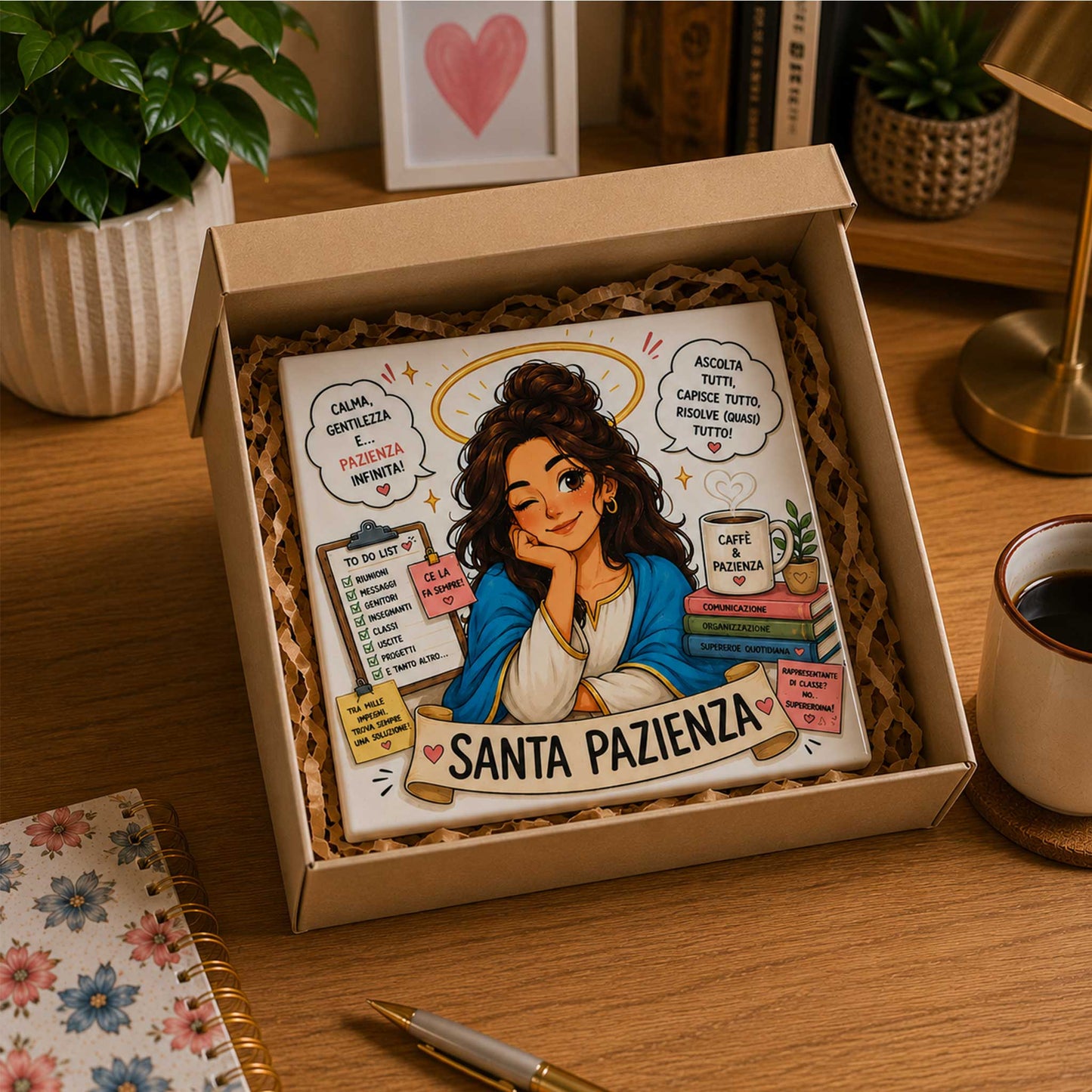 Mattonella in Ceramica Personalizzata - Idea Regalo per Maestra o Rappresentante di Classe