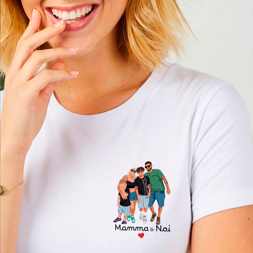 Maglietta "Mamma & Noi": Il Vostro Ritratto di Famiglia, Indossabile